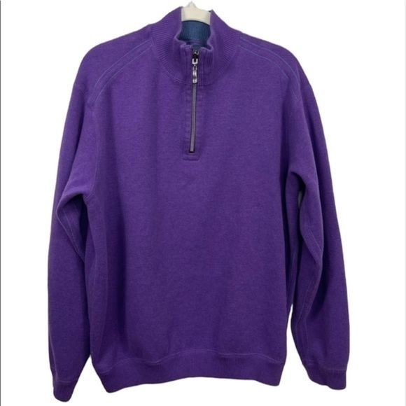 Tommy Bahama Other - Tommy Bahama Flip Shore Reversible Purple/Blue Half Zip Pullover Sweatshirt